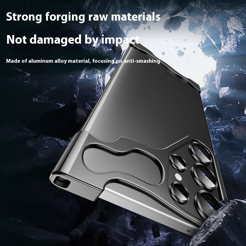 Ultra-Slim Frameless Metal Phone Case with Heat Dissipation & Drop Protection | Sleek Electroplated Design for Samsung