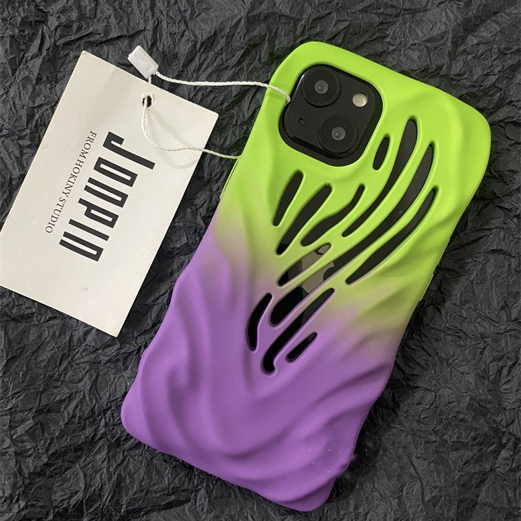 Irregular Heat Dissipation Hollow Soft Rubber Phone Case | Cartoon Cute with Anti-Drop Protection