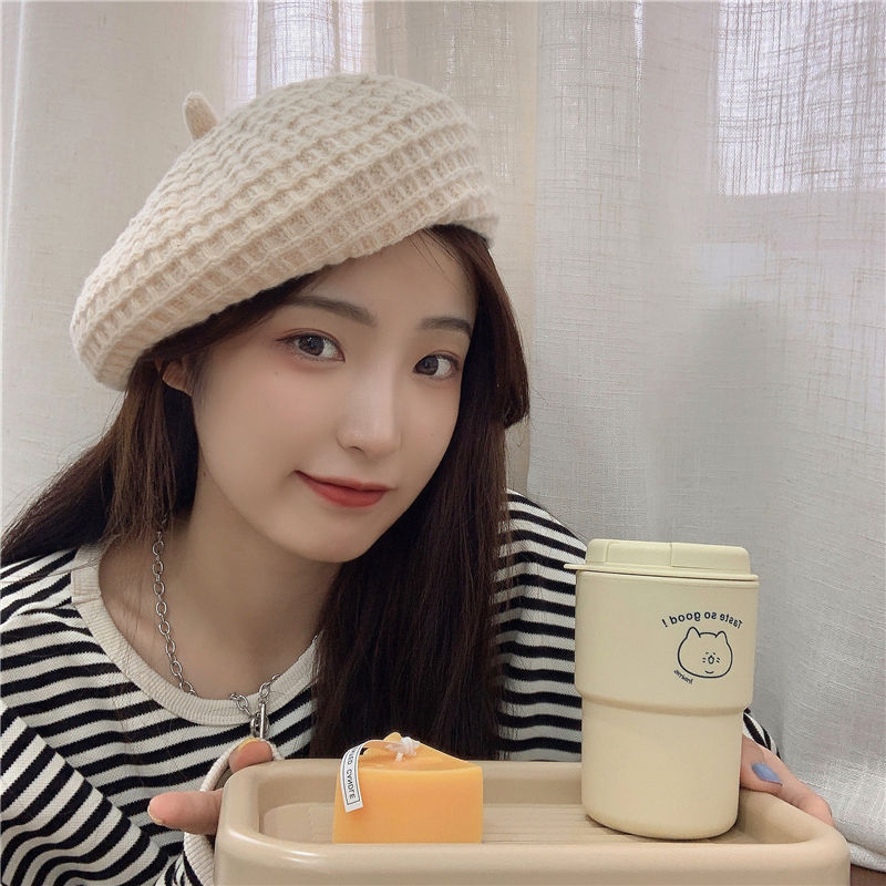 Classic Korean Wool Beret: Cozy & Chic for Autumn and Winter