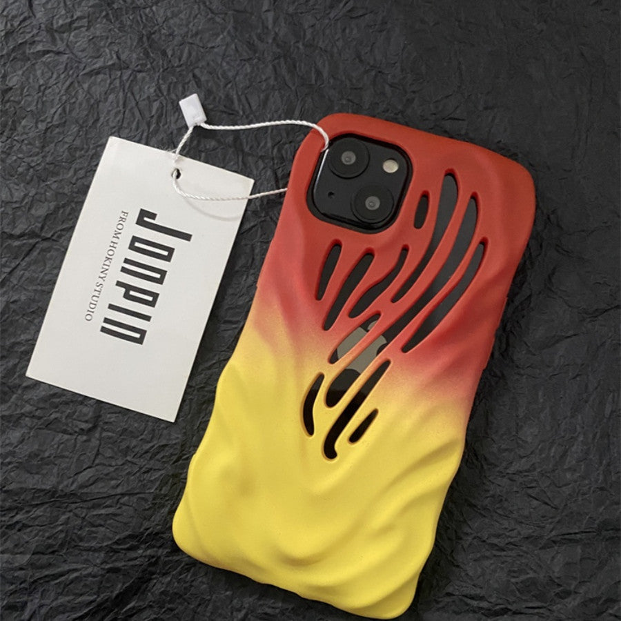 Irregular Heat Dissipation Hollow Soft Rubber Phone Case | Cartoon Cute with Anti-Drop Protection