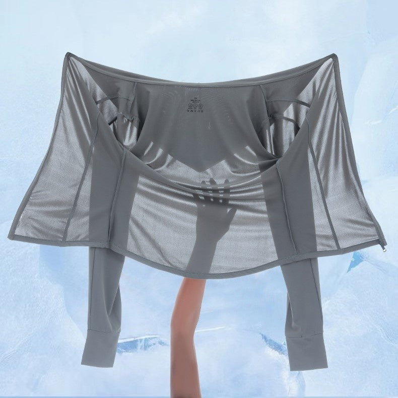 Ice Silk UV Protection Clothing for Women – Ultra-Light, Breathable, & Quick-Drying Top, Perfect for Bike Riders