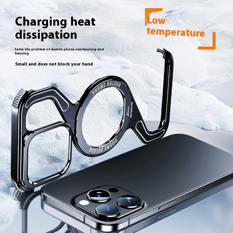 Magnetic Z-Holder Metal Phone Case for iPhone – Sleek, Durable & Built-In Stand
