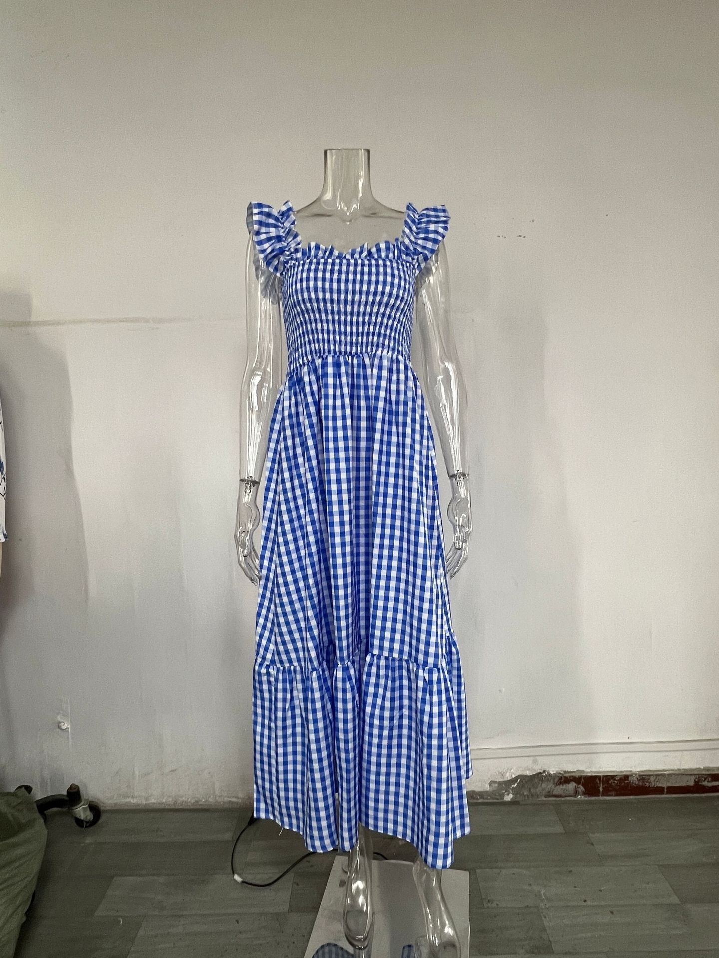 Plaid Suspender Swing Dress | Summer 2024 Collection