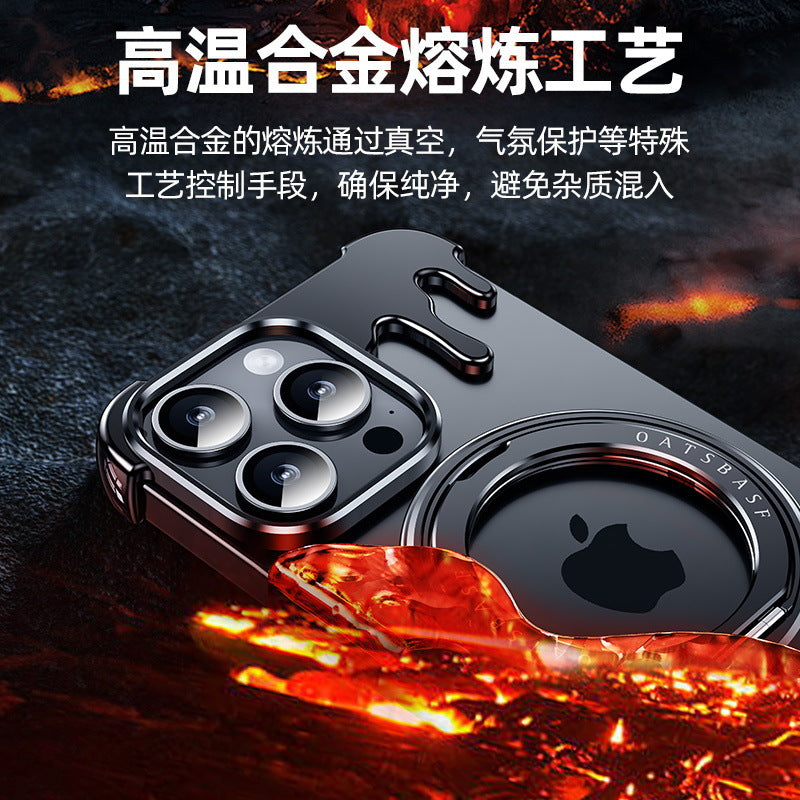 Metal Frame MagSafe Case for iPhone – Rugged & Sleek Armor Design