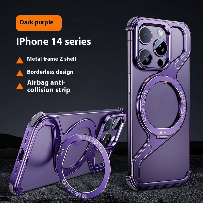 Magnetic Z-Holder Metal Phone Case for iPhone – Sleek, Durable & Built-In Stand