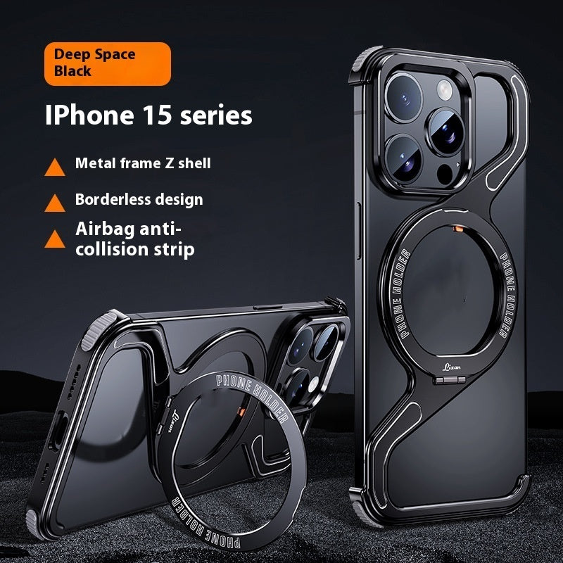 Magnetic Z-Holder Metal Phone Case for iPhone – Sleek, Durable & Built-In Stand