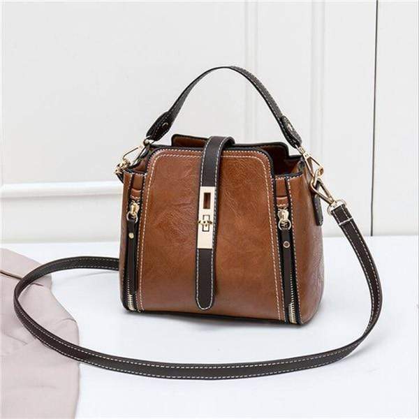 Chic Faux Leather Handbag | Detachable Handle &amp; Adjustable Strap | Stylish and Functional for Daily Use