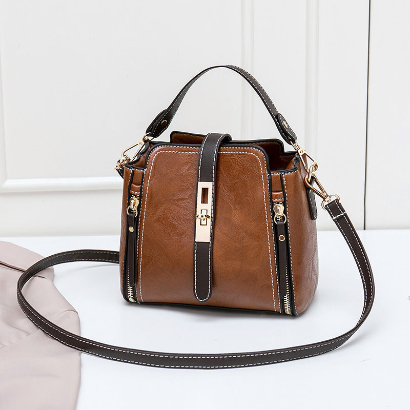 Chic Faux Leather Handbag | Detachable Handle &amp; Adjustable Strap | Stylish and Functional for Daily Use