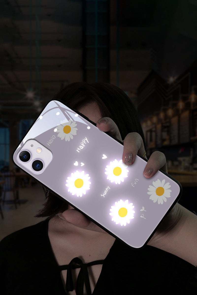 Glow Daisy Voice-Activated Phone Case: Color-Changing Magic for Your iPhone