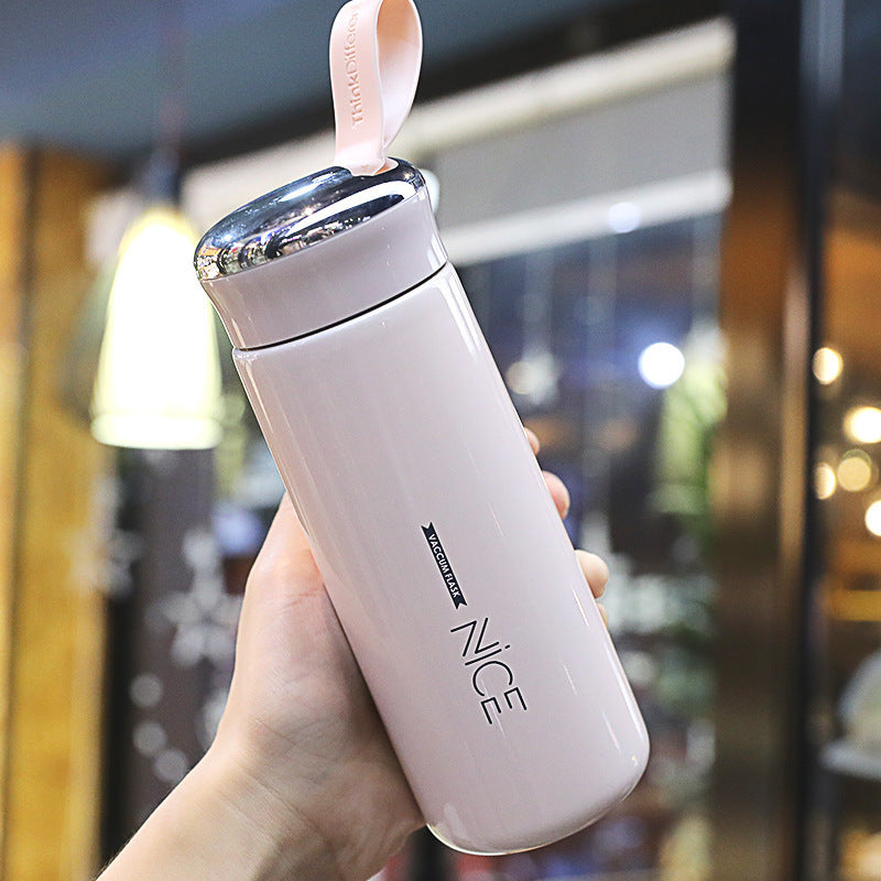 Stylish Glass Liner Thermos Bottle – Harajuku-Inspired Korean Design for Students &amp; Trendsetters