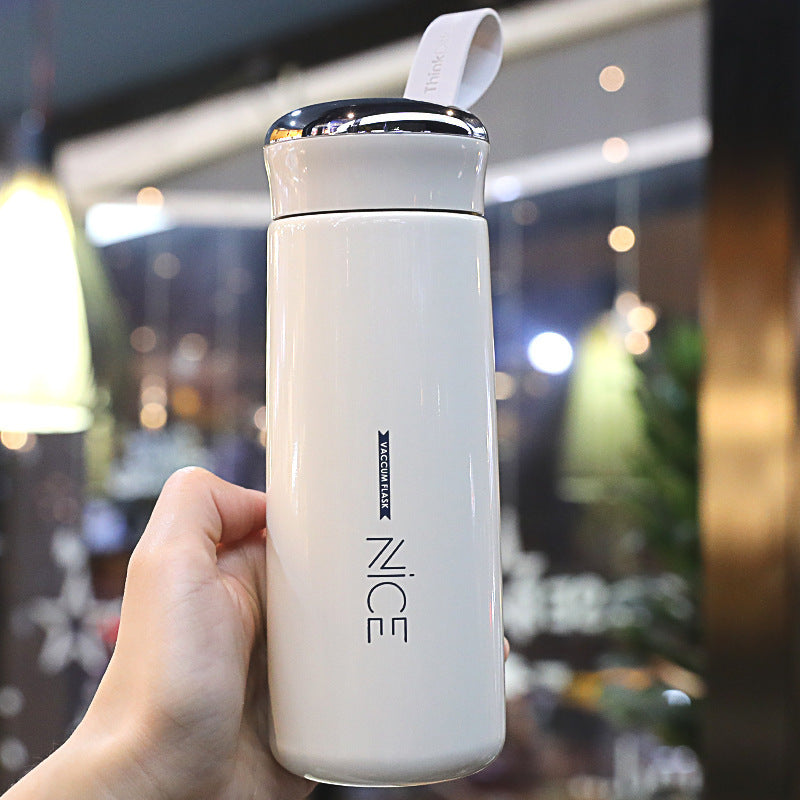 Stylish Glass Liner Thermos Bottle – Harajuku-Inspired Korean Design for Students &amp; Trendsetters