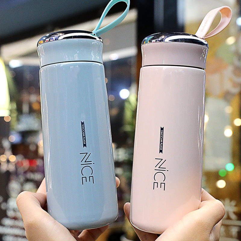 Stylish Glass Liner Thermos Bottle – Harajuku-Inspired Korean Design for Students &amp; Trendsetters