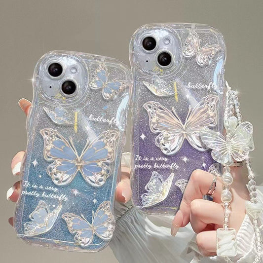 Dreamy Butterfly Charm | Elegant Gradient Phone Case for Your iPhone |