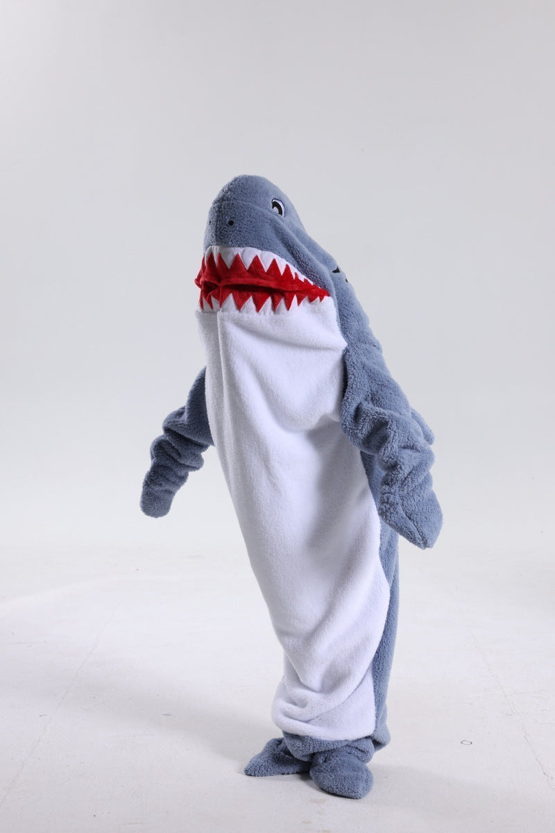 Dolphin &amp; Shark Hooded Blanket Sleeping Bag: Soft, Cozy Fun for Winter