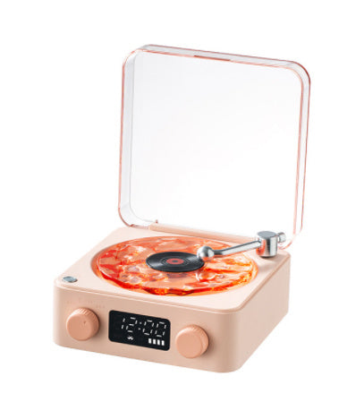 Retro Turntable Speaker - Wireless Bluetooth 5.0 Vinyl Player with Stereo Sound &amp; RGB Light