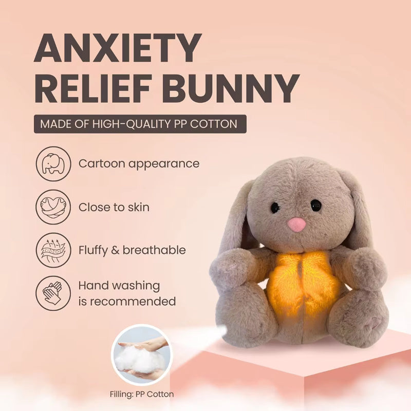 Breathing Bunny Soothing Sensory Plush Toy for Babies | Anxiety Relief, Music, & Soft Glow Comforter