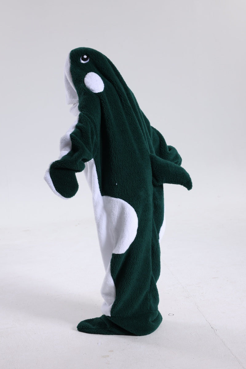 Dolphin &amp; Shark Hooded Blanket Sleeping Bag: Soft, Cozy Fun for Winter