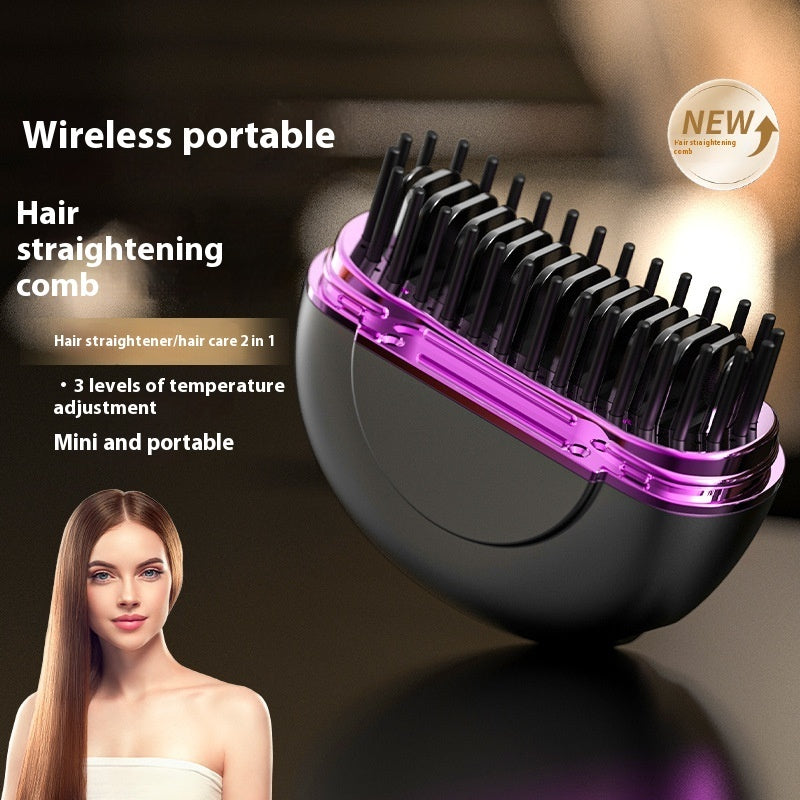 Wireless Ceramic Hair Straightener – USB Rechargeable for Curling and Straightening – Portable and Easy to Use