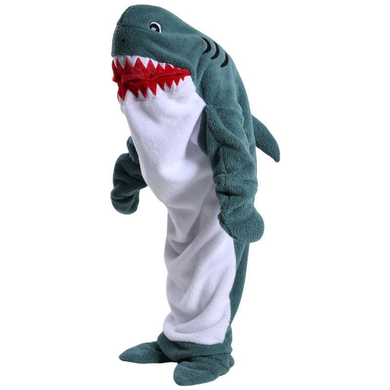 Dolphin &amp; Shark Hooded Blanket Sleeping Bag: Soft, Cozy Fun for Winter