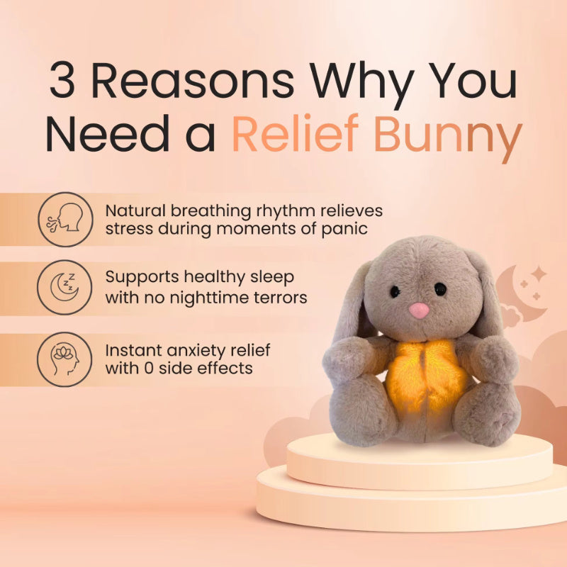 Breathing Bunny Soothing Sensory Plush Toy for Babies | Anxiety Relief, Music, & Soft Glow Comforter