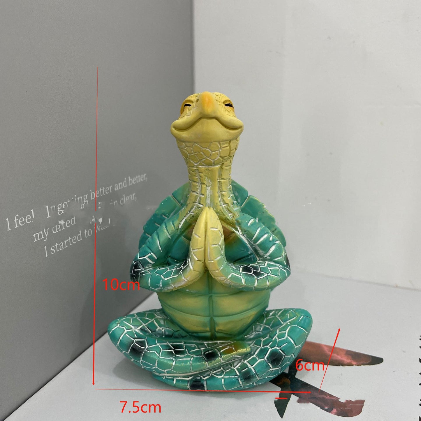 Zen Turtle Meditation Resin Statue | Decorative Home Ornament for Serenity & Calm