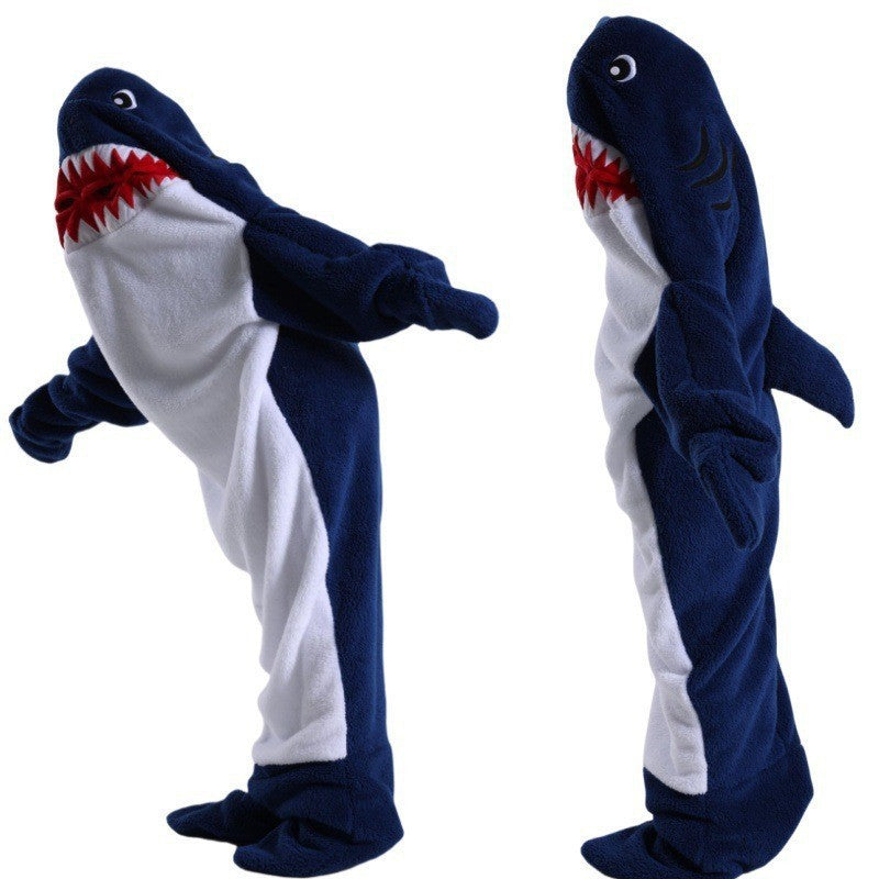 Dolphin &amp; Shark Hooded Blanket Sleeping Bag: Soft, Cozy Fun for Winter