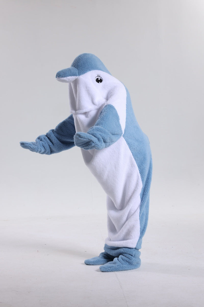 Dolphin &amp; Shark Hooded Blanket Sleeping Bag: Soft, Cozy Fun for Winter