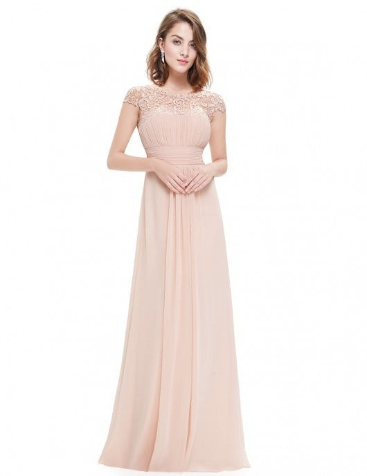 Elegant Lace Bridesmaid Evening Dress – Timeless Charm for Special Occasions