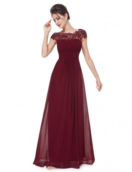 Elegant Lace Bridesmaid Evening Dress – Timeless Charm for Special Occasions