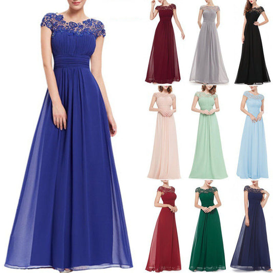 Elegant Lace Bridesmaid Evening Dress – Timeless Charm for Special Occasions