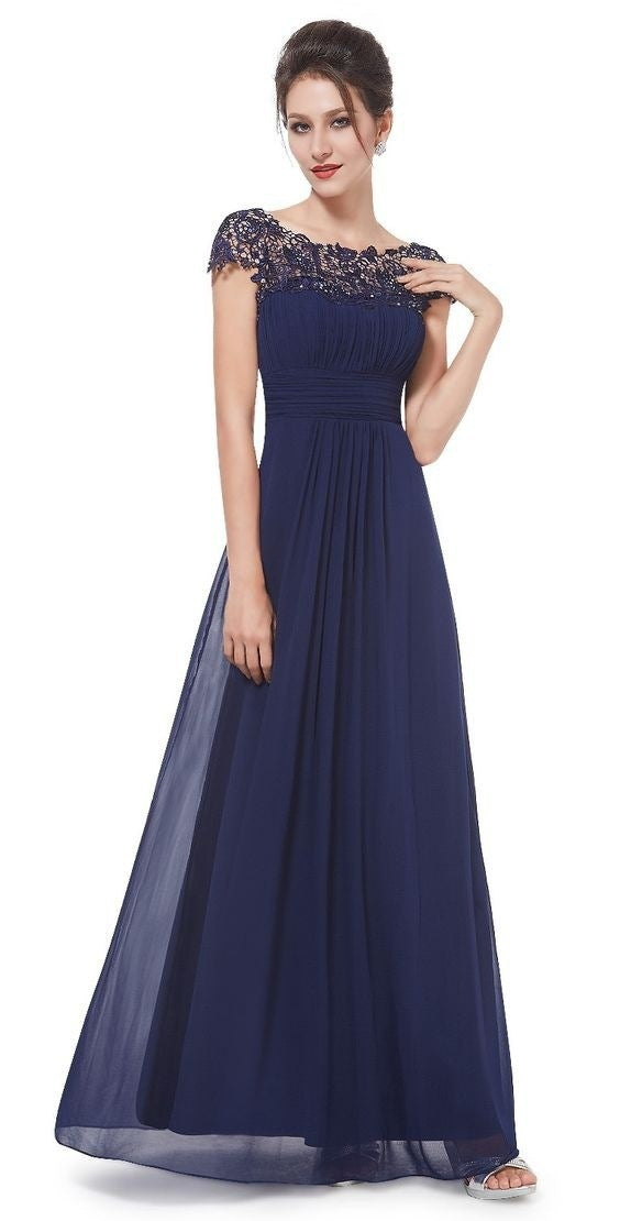 Elegant Lace Bridesmaid Evening Dress – Timeless Charm for Special Occasions