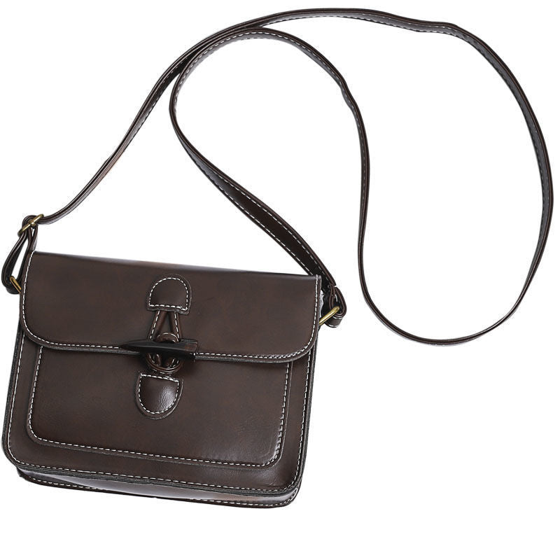 Korean Chic Art Crossbody leather Bag: Minimalist Style with Urban Elegance