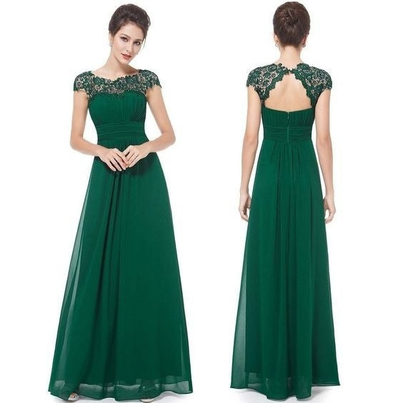 Elegant Lace Bridesmaid Evening Dress – Timeless Charm for Special Occasions