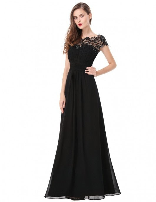 Elegant Lace Bridesmaid Evening Dress – Timeless Charm for Special Occasions