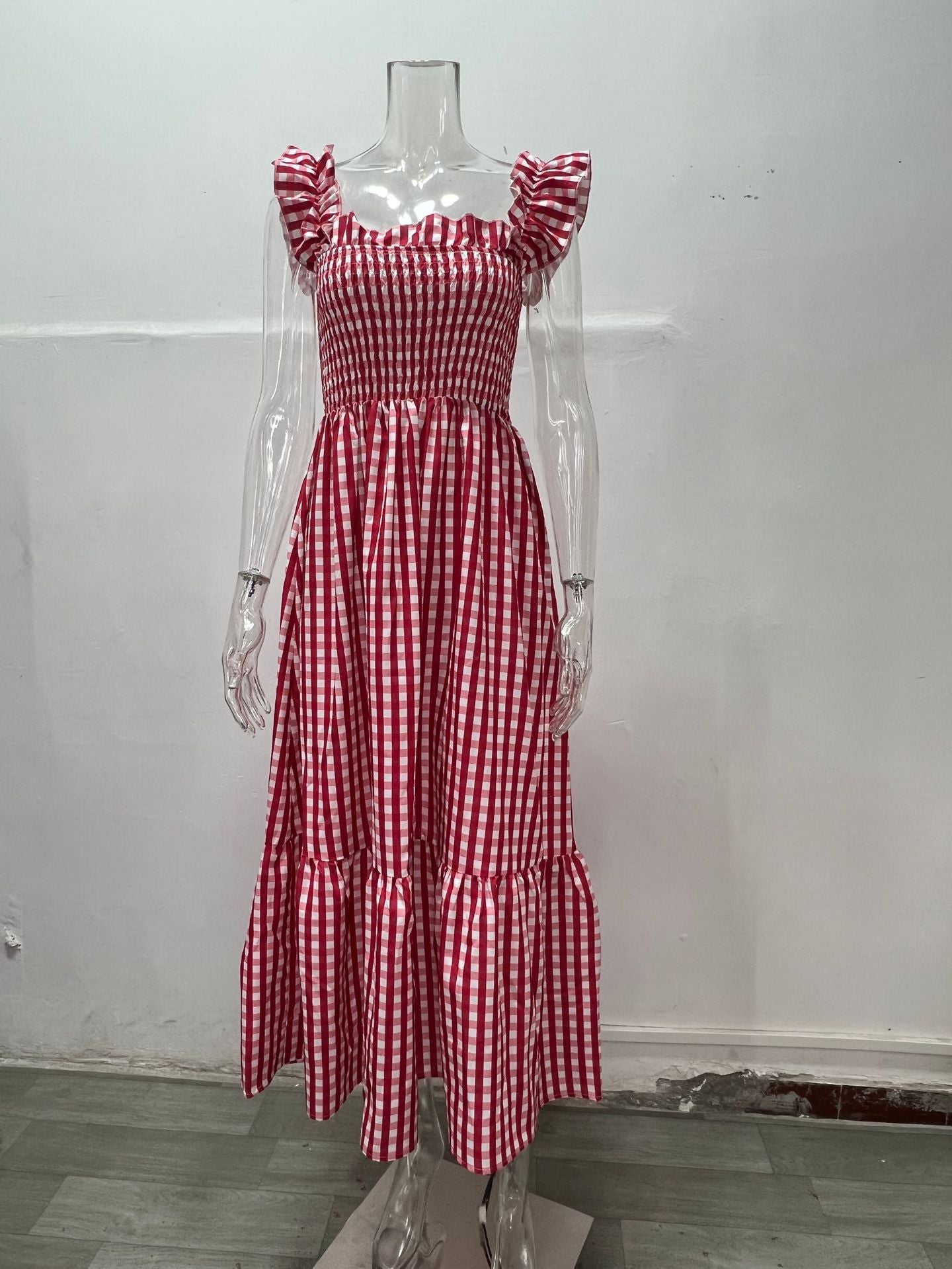 Plaid Suspender Swing Dress | Summer 2024 Collection