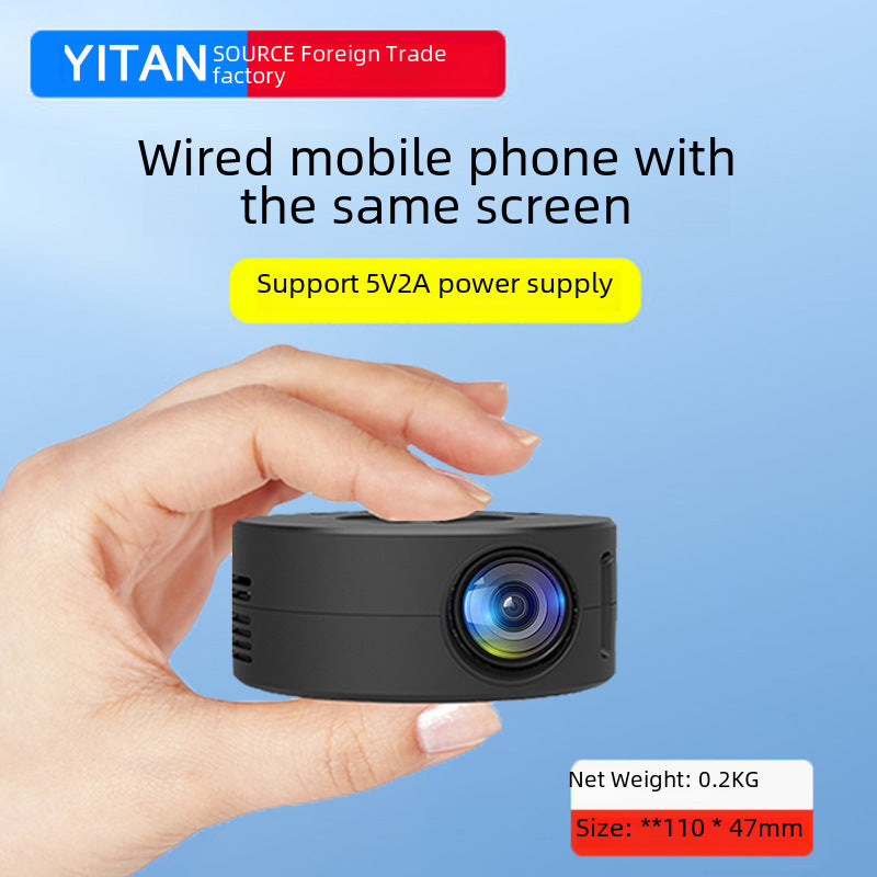 YT200 Mini LED Projector – Portable Home Theater for Kids and Family