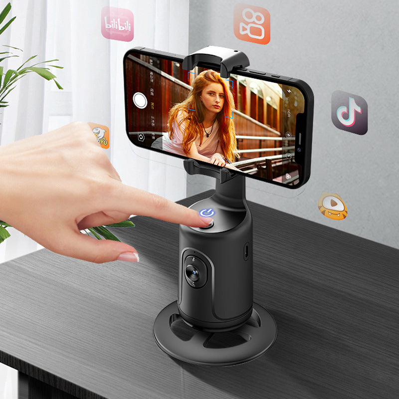 360° AI Smart Phone Holder - Smooth Tracking for Live Streams &amp; Selfies!