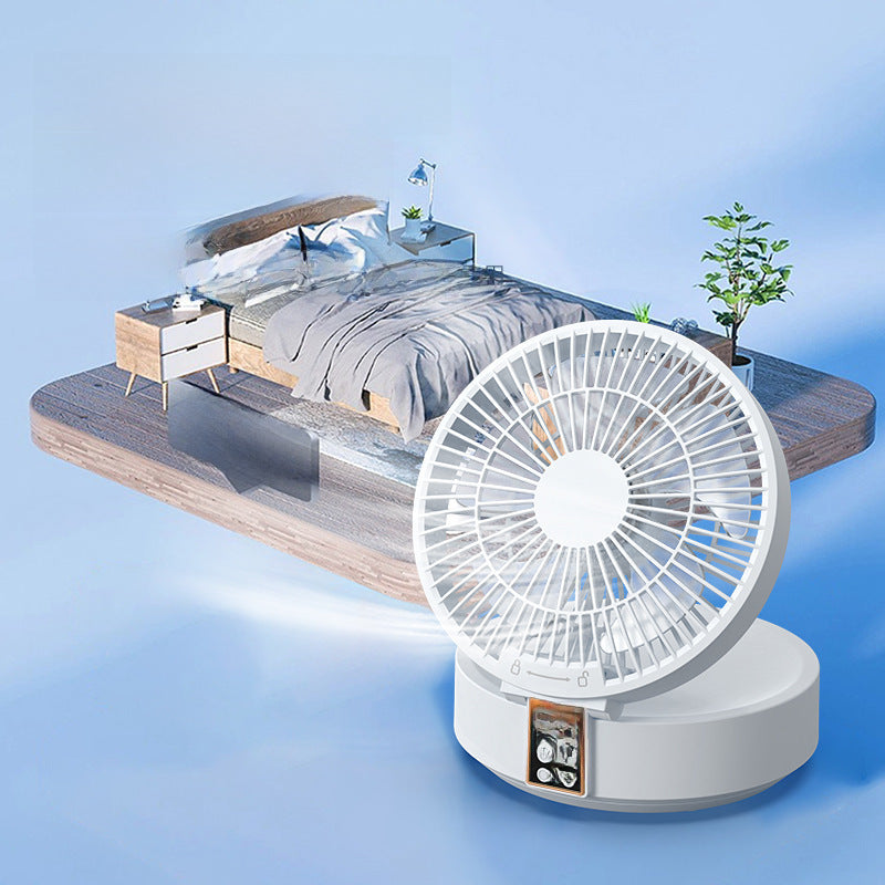 Compact Folding Fan with Digital Display – Versatile USB-Powered Mini Fan for Home and Office