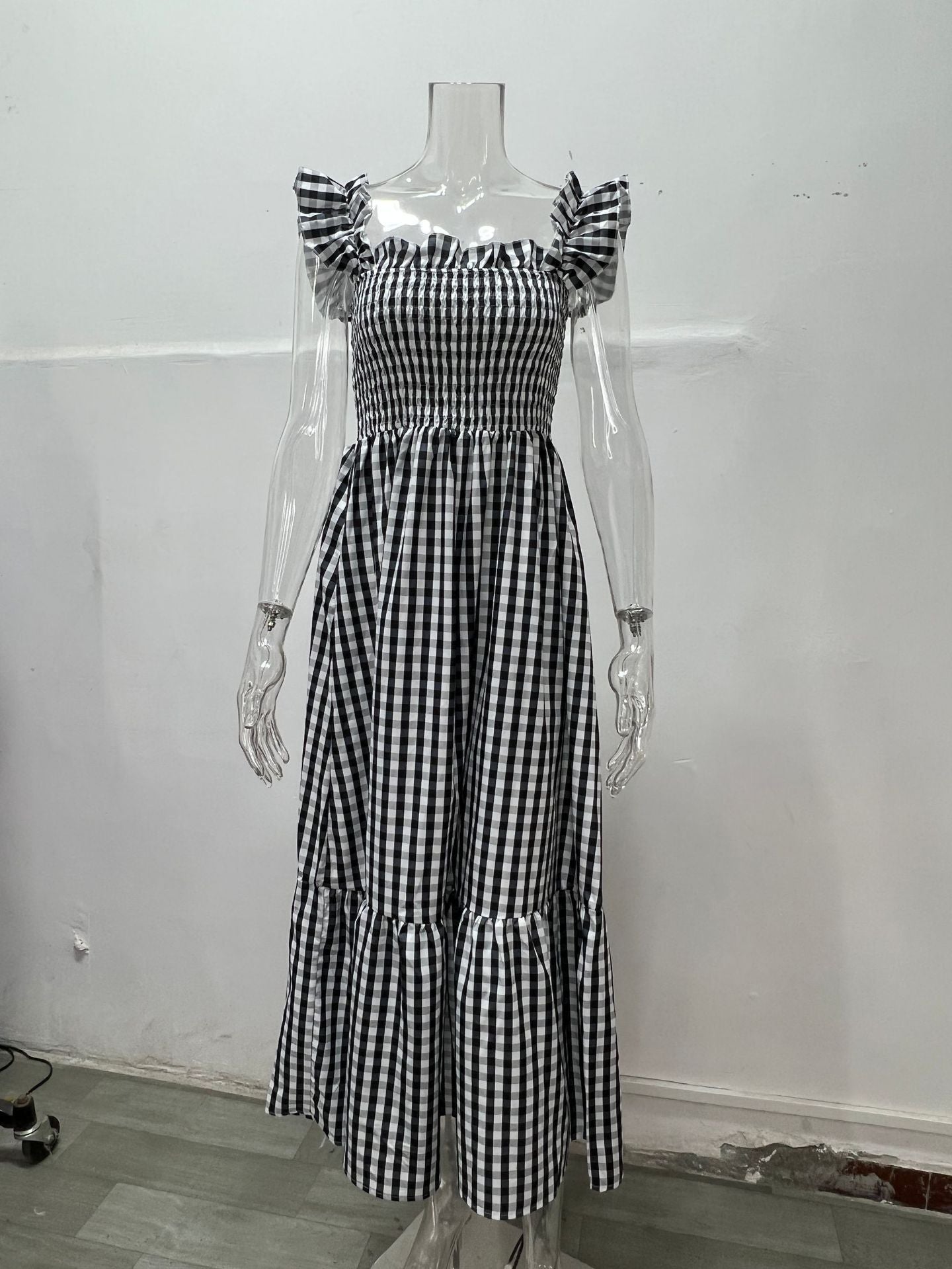 Plaid Suspender Swing Dress | Summer 2024 Collection