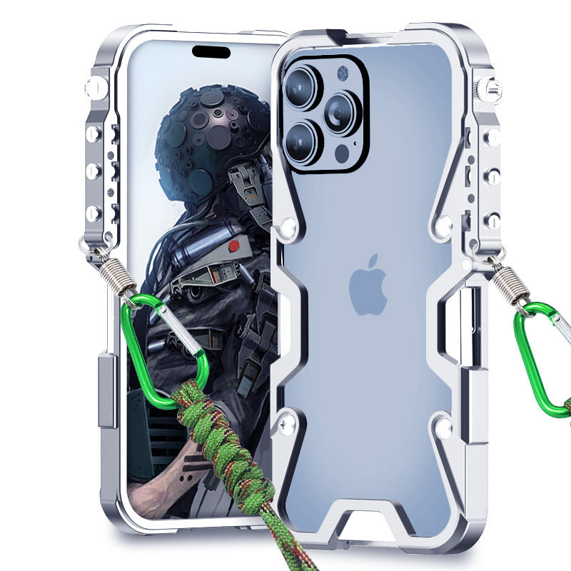 Trendy Metal Case for iPhone 15 Pro Max - Sleek, Anti-Fall Protection