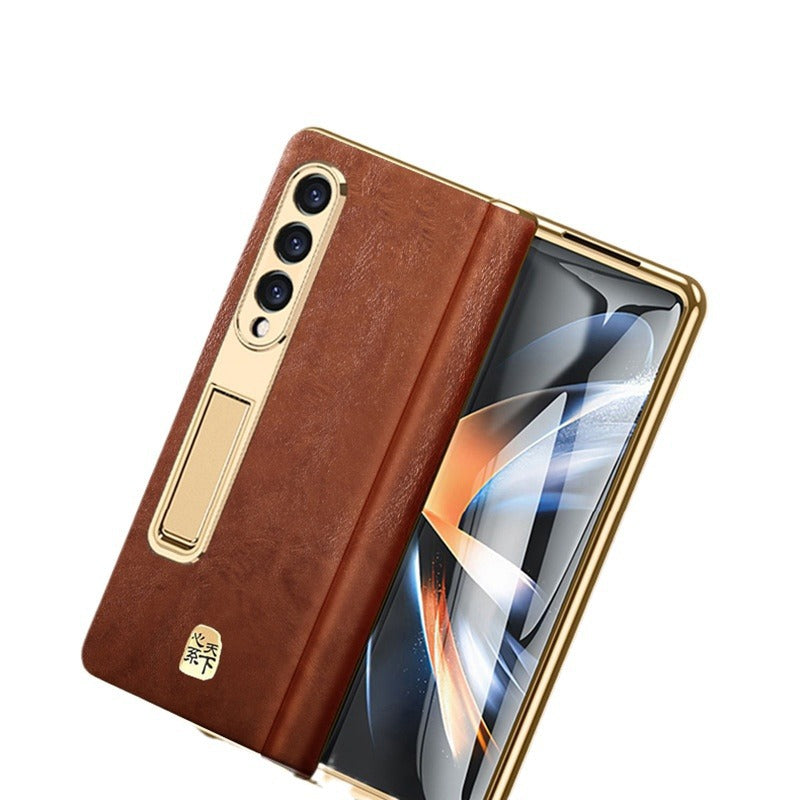 Premium Genuine Leather Case for Samsung Galaxy Z Fold Series – All-Inclusive Hinge Protection