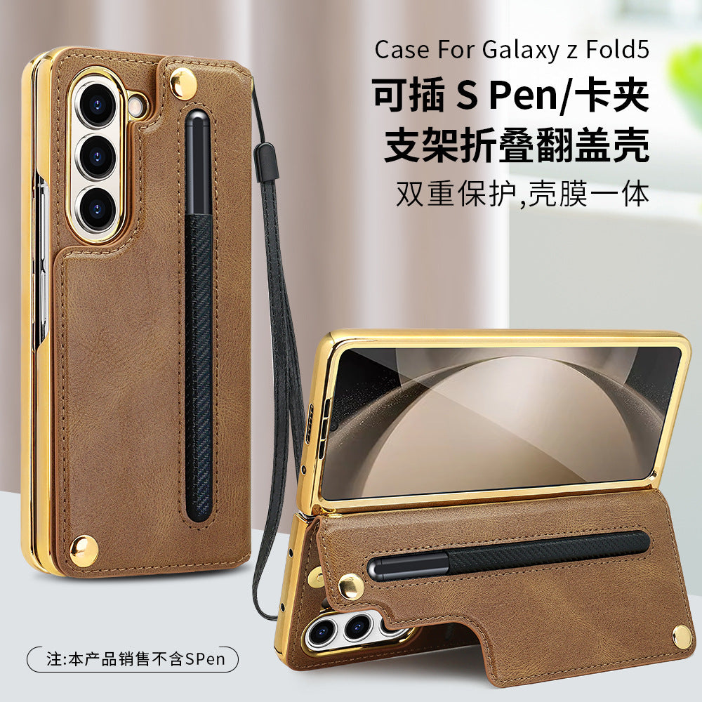 Samsung Galaxy Z Fold Electroplated Case with S Pen Slot and Card Holder