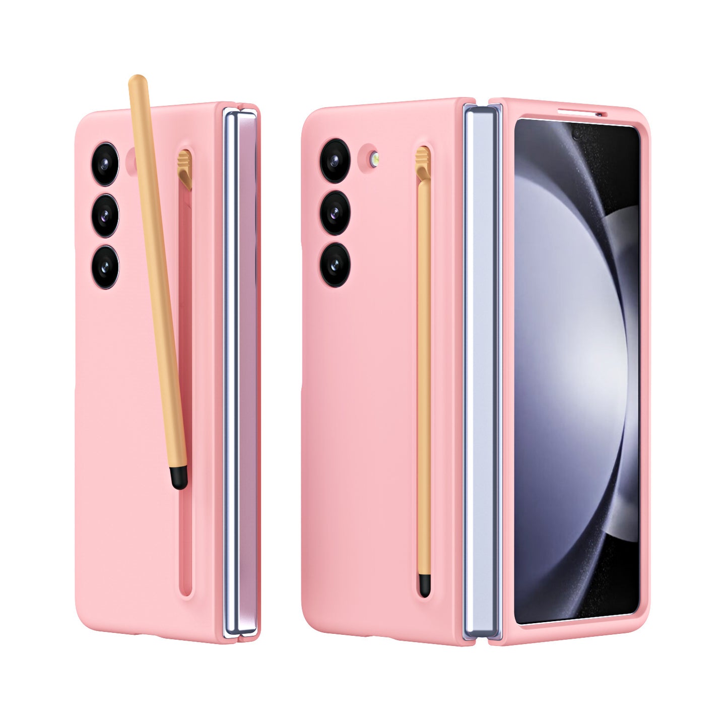 Samsung Galaxy Z Fold Skin-Feel Hard Case with S Pen Slot – Includes Stylus