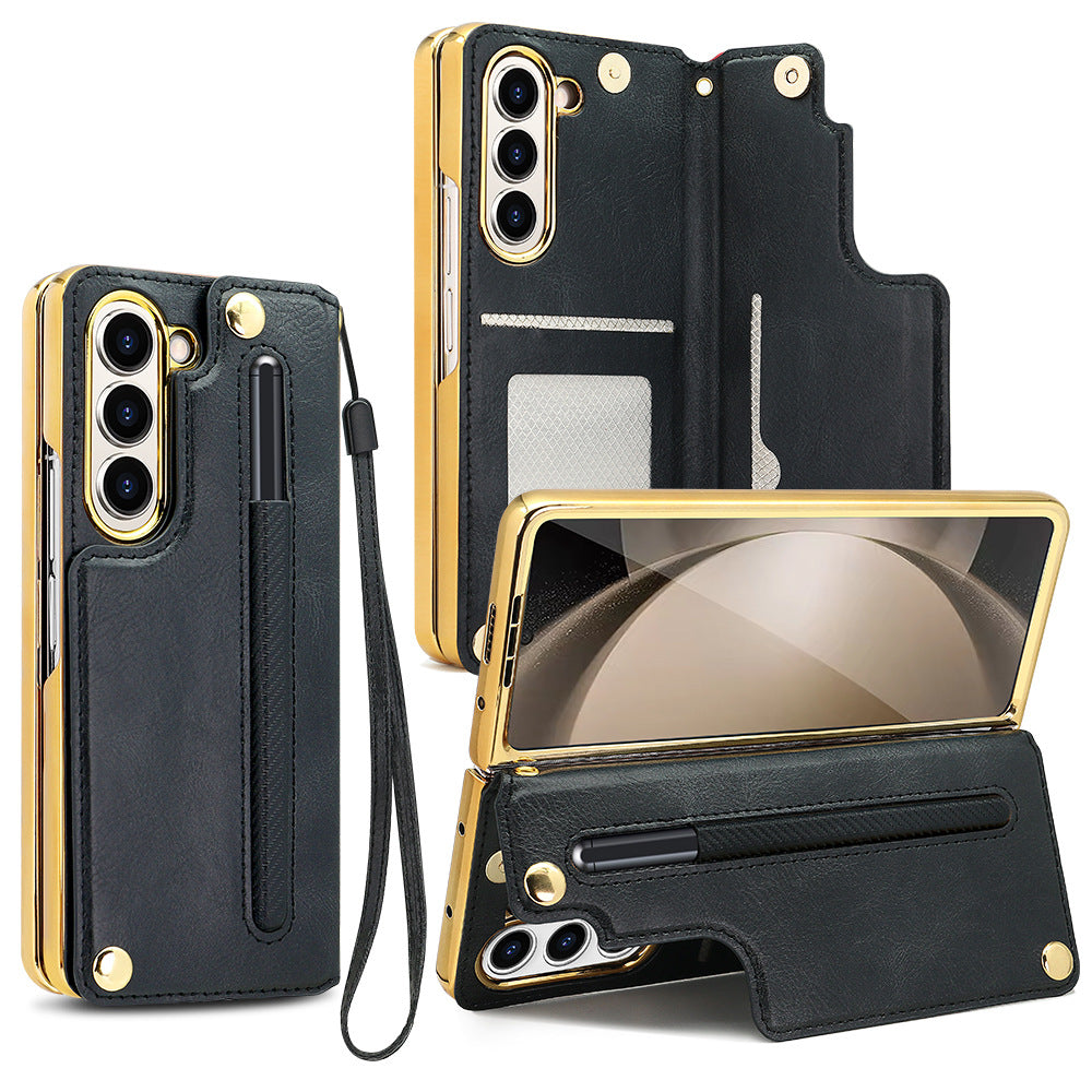 Samsung Galaxy Z Fold Electroplated Case with S Pen Slot and Card Holder