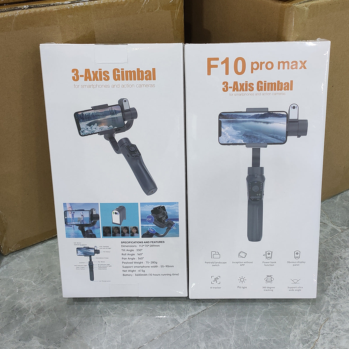 F10Pro Max Stabilizer – 3-Axis AI Face Tracking Gimbal