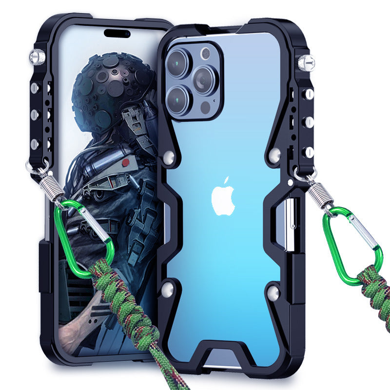 Trendy Metal Case for iPhone 15 Pro Max - Sleek, Anti-Fall Protection