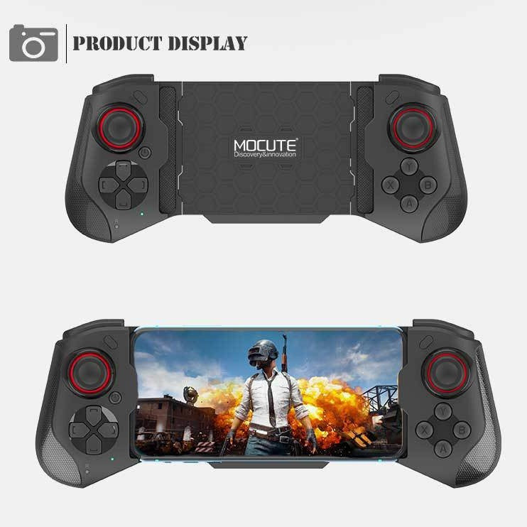 Mocute 060 Stretch Double Rocker Wireless Bluetooth Gamepad – Compatible with Android &amp; iOS Devices (13-4" Phones)