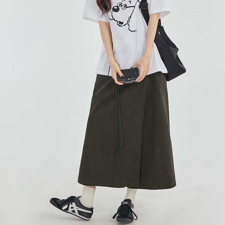 Yamamoto-Inspired High-Waisted Wide-Leg Cropped Pants skirt |Summer 2024 Collection