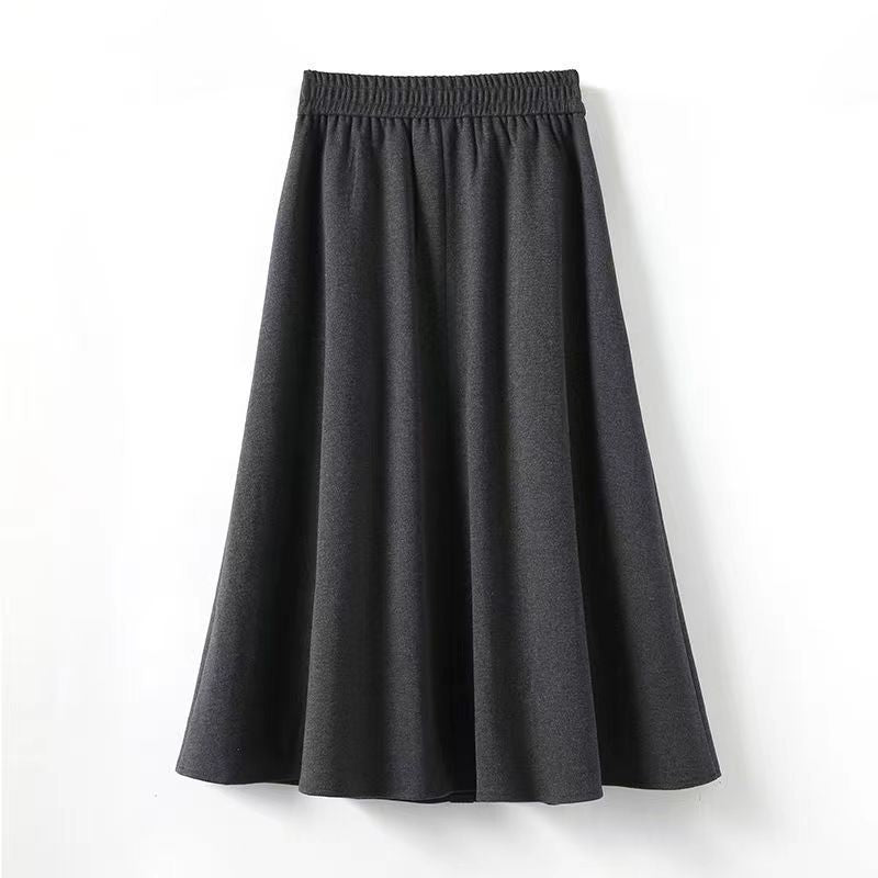 High-Waisted Velvet A-Line Skirt – Autumn/Winter 2024 Collection