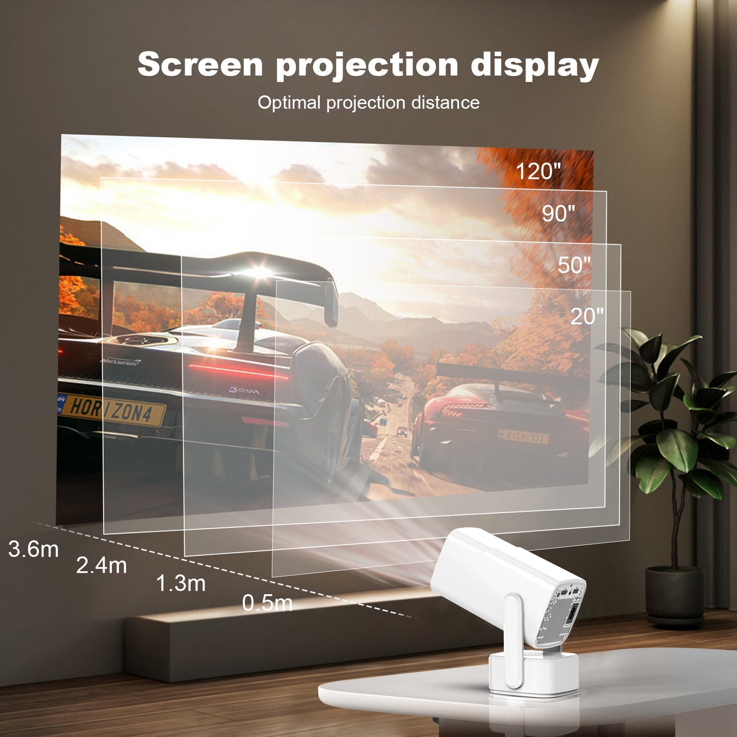 Mini Home HD Portable Projector | Compact Mobile Screen for Bedroom, Dorm, and Home Cinema